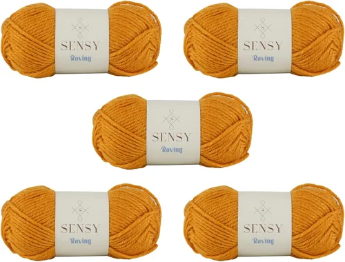 Miniatura 13 de Sensy Roving - Ovillo de lana multicolor, 3.5 onzas, 132 yardas, calibre 5, voluminoso (otoño)