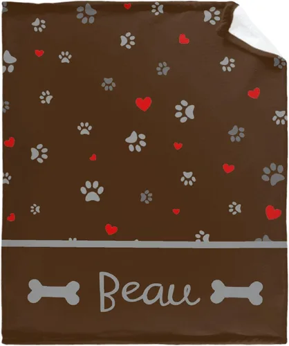 Miniatura 21 de Manta personalizada para perro, impresión de pata personalizada, regalo súper suave para mascotas, 30 x 40 pulgadas, tamaño pequeño y mascota