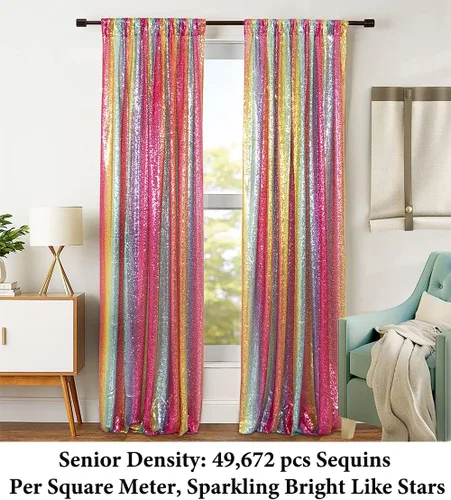 Miniatura 3 de DUOBAO Cortinas de lentejuelas 2 paneles de 2 x 8 pies, cortina de fondo con purpurina arcoíris para fiestas de Navidad, cortinas de secuencia