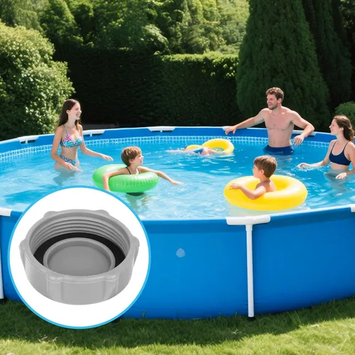 Miniatura 7 de BOXOB Tapa de válvula de drenaje de piscina, repuesto de plástico a prueba de fugas con conector sobre el suelo, accesorio para piscinas compatible