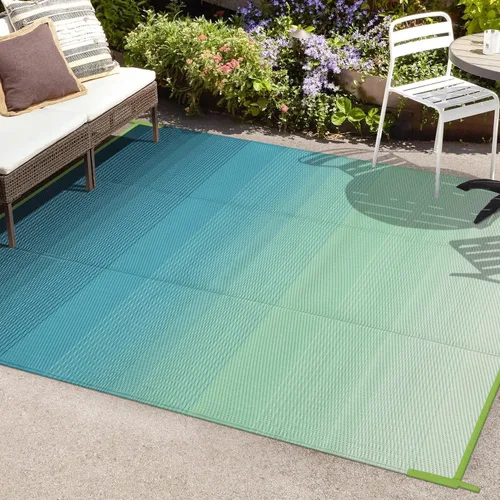 Miniatura 41 de Anidaroel Alfombras de exterior de 6 x 9 pies para patios, impermeables, reversibles, de plástico tropical, alfombra de campamento, alfombra grande