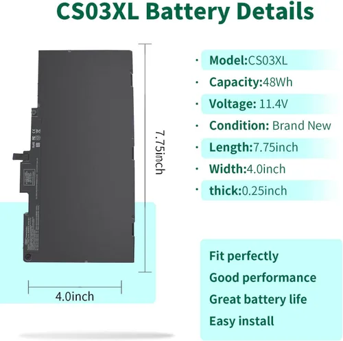 Miniatura 2 de DMKAOLLK CS03XL - Batería para portátil HP EliteBook 840 850 755 745 G3 G4 ZBook 15u G3 G4 Series 800513-001 800231-1C1 800513-001 CS03 CS03046XL