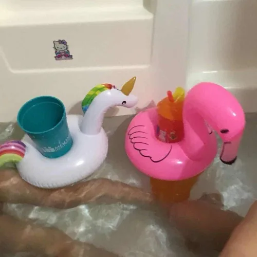 Miniatura 9 de Soporte inflable para bebidas, paquete de 3 flotadores de piscina, portavasos para fiesta de verano en la piscina, variedad de formas para elegir
