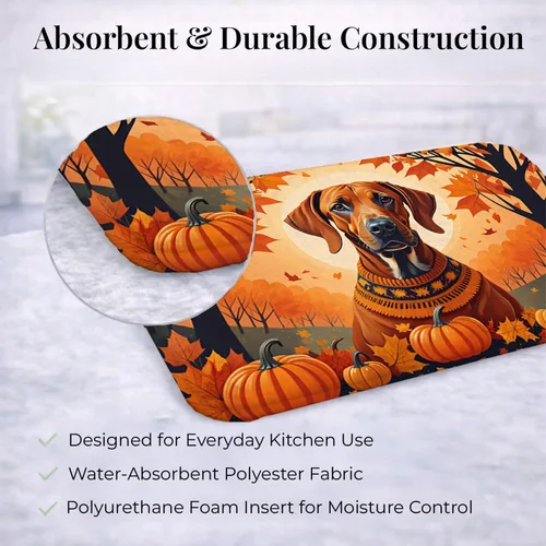 Miniatura 6 de Caroline's Treasures DAC1066DDM Rhodesian Ridgeback - Tapete de secado de platos absorbente para encimera de cocina, tapete escurridor de platos