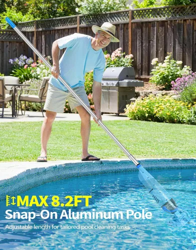 Miniatura 3 de KimPump - Aspiradora inalámbrica de piscina con 4 bolsas de filtro, adecuada para filtración de impurezas ultrafina, aspiradora de mano de 20.5 GPM