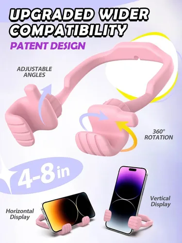 Miniatura 2 de Rellenos de calcetín para adolescentes, niñas, niños, adultos Soporte para teléfono celular: SOPORTE DE TELEFONO CELULAR PEREZOSO CON PULGAR HACIA