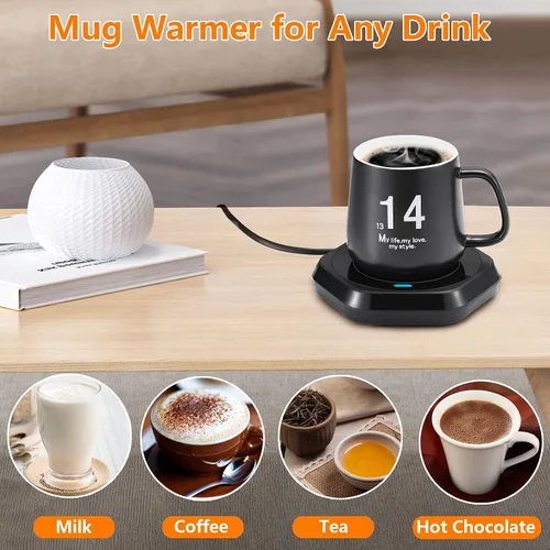 Miniatura 5 de COFFEE MUG WARMER: Placa de Calefacción Inteligente para Bebidas, Calentador de Velas, Taza de Cera, Calentador Eléctrico, Termostato, Posavasos