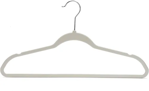 Miniatura 9 de Quality Hangers Paquete de múltiples perchas de plástico delgadas para ropa, perchas resistentes sin terciopelo rosa con gancho cromado giratorio
