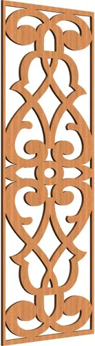 Miniatura 132 de 9 3/8"W x 24 3/8"H x 1/4"T Bellaire Decorativos Paneles de pared de madera calado, abedul