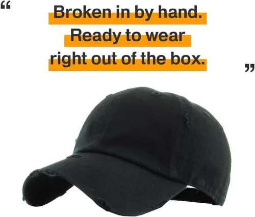 Miniatura 4 de KBETHOS - Gorra de béisbol ajustable, de algodón desgastado, vintage, unisex, estilo polo, camionero, para papá