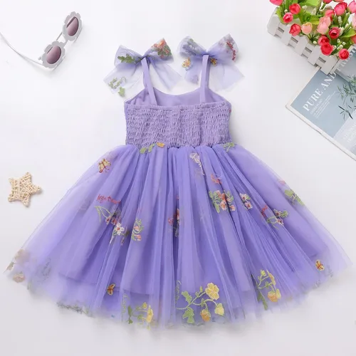 Miniatura 35 de IMEKIS Vestido de princesa de cumpleaños para niña pequeña, confeti brillante, bohemio, arco iris, pastel, sesión de fotos, traje para 1-6T