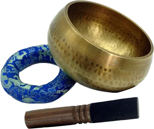 Miniatura 6 de Juego de cuencos tibetanos martillados a mano de grado de meditación de 5.90 pulgadas, de calidad profesional, de 2.2 libras, con sonido tibetano