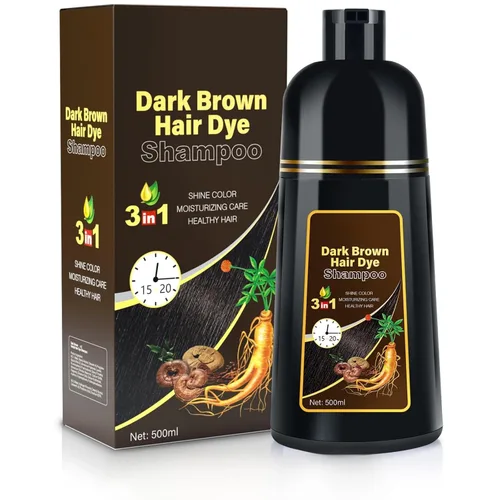 Miniatura 7 de Champú de tinte para el cabello negro 3 en 1 para Gray Coverag Color Shampoo para mujeres/hombres Instant Herbal Semi permanente champu para canas