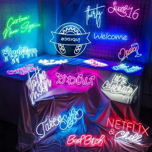 Letrero de neón personalizado para decoración de pared, letrero de neón con nombre Fmaily personalizable para bodas, eventos de fiesta familiar,