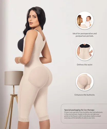 Miniatura 4 de Forma Tu Cuerpo Fajas Colombianas, Fajas hasta la Rodilla, Faja de Cuerpo Completo para Mujer, Faja Completa Para Mujer Beige + diseño de reloj