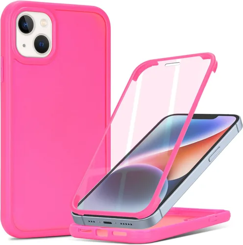 Miniatura 46 de Funda para iPhone 13 mini con protector de pantalla integrado y protección de cuerpo completo, para Apple iPhone 13 Mini, fundas para hombres, Rojo