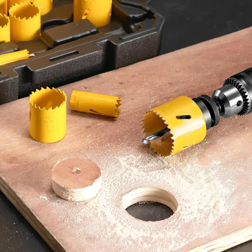 Miniatura 9 de KATA Kit de sierra de corona bimetálica, juego de sierra de corona de acero M42 de 18 piezas con hojas de sierra de 3/4"-2-1/2" (19-64mm), brocas