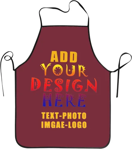 Miniatura 34 de Delantal personalizado personalizado para mujeres y hombres, delantales de cocina para cocinero, nombre personalizado, texto, logotipo, imagen