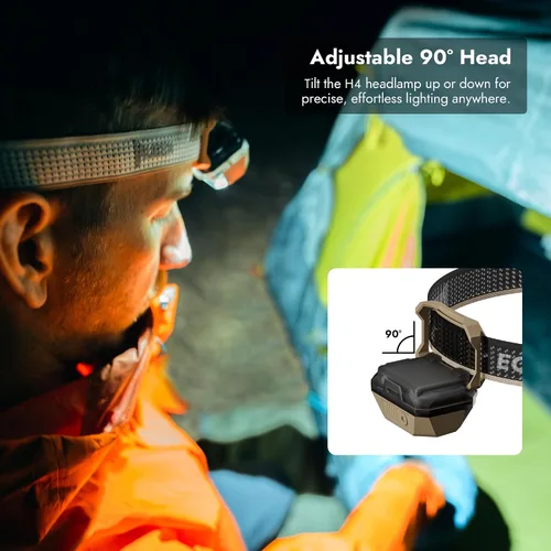 Miniatura 5 de WUBEN Linterna frontal LED H4 recargable, 800 lúmenes, linterna frontal súper brillante, linterna frontal impermeable IP68 con sensor de movimiento