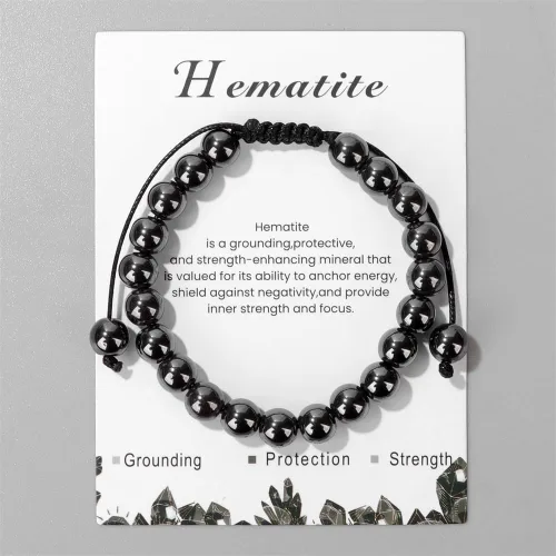 Miniatura 5 de Pulsera de cristal curativo para mujer de 8 mm de piedra natural con cuentas de cristal engarzadas, pulsera ajustable de gemas hecha a mano, joyería