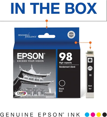 Miniatura 5 de Epson T099 Claria Tinta de Alta Definición Capacidad Estándar 5 Color Cartucho Combo y T098 Claria Alta Definición - Tinta Capacidad Estándar Negro