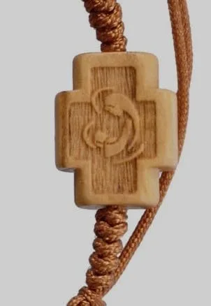 Miniatura 3 de Pulsera ajustable de rosario de madera de olivo de 0.315 in
