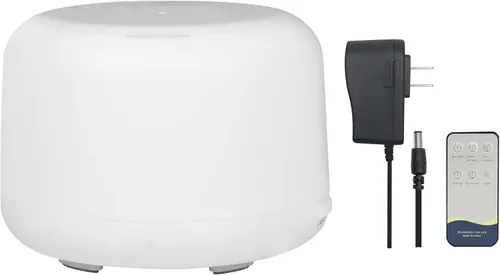 Difusor y humidificador ultrasónico inteligente de aceite esencial de 16.9 fl oz – Niebla fría, sensor de humedad automático, luz nocturna LED de 7