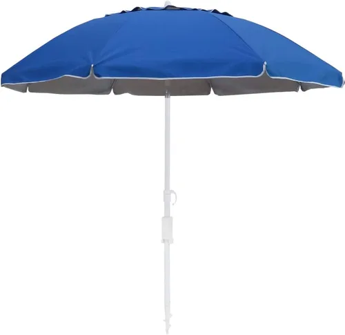 Miniatura 14 de Sombrilla de playa al aire libre de 6.5 pies con anclaje de arena, inclinación y protección solar UV50+, ligera y portátil, perfecta para playa