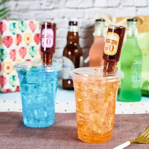 Miniatura 7 de Lilymicky Vasos de plástico transparente de 16 onzas (paquete de 90) con tapas para sorber sin pajita, vasos desechables para café helado, batido