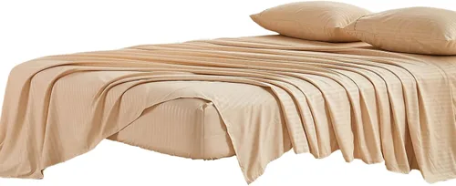 Miniatura 2 de Kingnex Sábanas a rayas para sofá cama de 36 x 72 pulgadas, tamaño individual para sofá cama, microfibra suave de doble cepillado 1800, 3 piezas