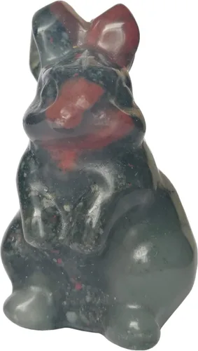 Miniatura 7 de Estatua de conejo tallada a mano de jade amarillo natural, cristales de 1.5 pulgadas y piedras curativas