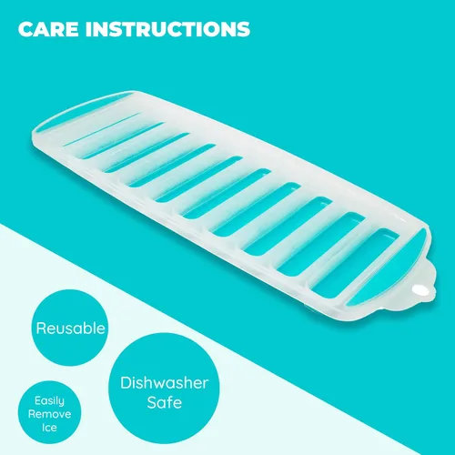 Miniatura 5 de Jacent Bandeja reutilizable de silicona y plástico para cubitos de hielo, cubos de hielo fáciles de empujar y reventar para botella de deportes