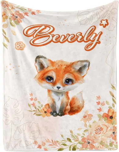 Miniatura 15 de Manta de bebé personalizada, manta con nombre personalizado para niños, bebés y adultos, mantas con animales personalizadas para niñas, niños