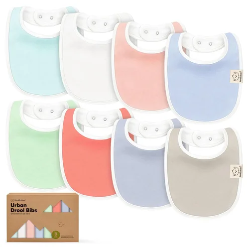 Miniatura 12 de Paquete de 8 baberos orgánicos para bebés niños, niñas - baberos de algodón suave para babear y dentición para bebé niña y niño, extra absorbentes