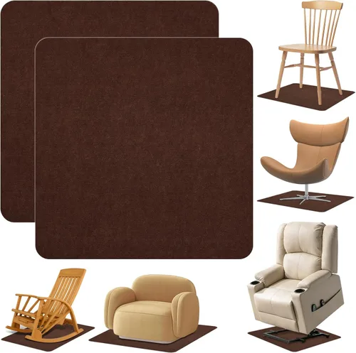 Miniatura 13 de Almohadillas reclinables para suelos de madera dura, pinzas reclinables antideslizantes, almohadillas para muebles para alfombras, tapete Marrón