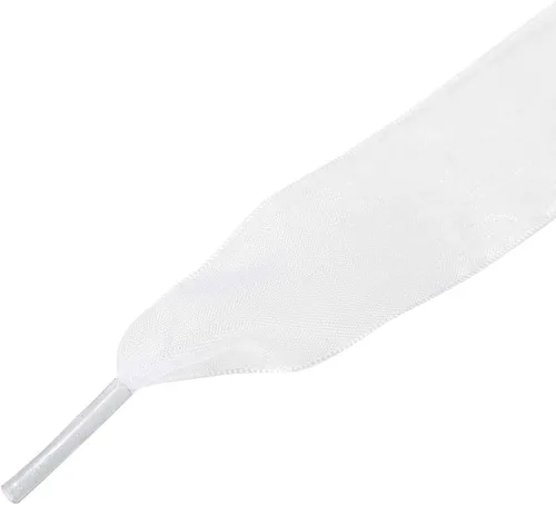 Miniatura 6 de Allegra K 2 pares de cordones planos de hilo de nieve de 1.0in de ancho transparentes para zapatos deportivos, Nieve