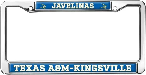 Miniatura 232 de Texas A&M University - Texarkana Mascot - Marco de metal estándar para placa de matrícula de tamaño completo