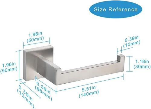 Miniatura 7 de TASTOS Soporte de Papel Higiénico de Níquel Cepillado, Dispensadores y Colgadores de Rollo de Papel Higiénico Montados en Pared para Baño y Cocina
