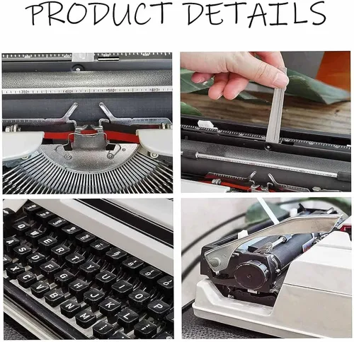 Miniatura 2 de Máquina de escribir manual portátil tradicional, máquina de escribir vintage para un flujo nostálgico, diseño retro anticuado, perfecto