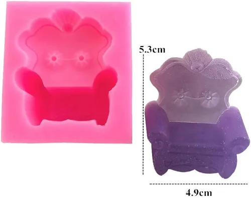 Miniatura 4 de 3D Sofá Silla Molde de Silicona Estilo Europeo Muebles Decoración de Pasteles Moldes de Fondant Pastel Molde de Chocolate Candy Gum Pasta Jabón