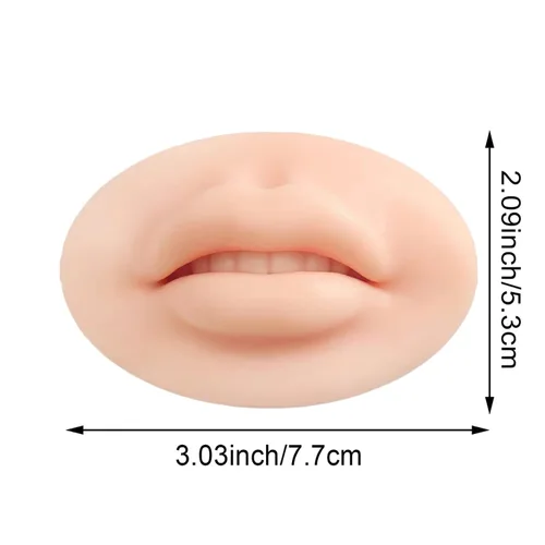 Miniatura 2 de Hipifans 3 labios falsos 3D, labios de silicona para práctica de maquillaje, labios suaves de práctica de tatuajes, modelo para suministros de 3