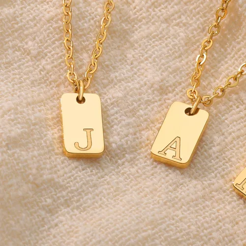 Miniatura 7 de YANCHUN Collares con inicial en capas para mujer, collar con dije de letra apilable, delicado collar de oro para mujer, cosas de moda, gargantilla