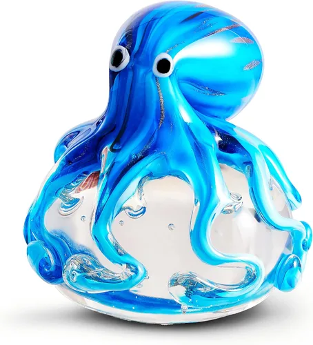 Miniatura 7 de EUSTUMA Adorno de figura de gato de vidrio soplado a mano, adorno de animal para decoración del hogar, colección de animales para regalo