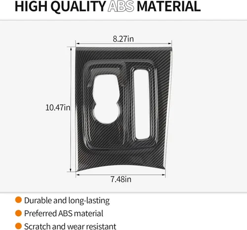 Miniatura 4 de RT-TCZ Para Chrysler 300C Cambio de engranajes Panel Trim Cubierta Compatible con Chrysler 300/300C 2015 Up Fibra de Carbono Interior Accesorios