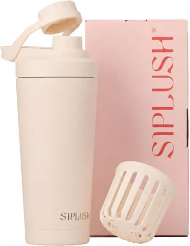 Miniatura 13 de Paradise Shaker Bottle - Batidor de proteínas de acero inoxidable aislado de 24 onzas con cepillo de tapa y funda protectora, tapa giratoria a