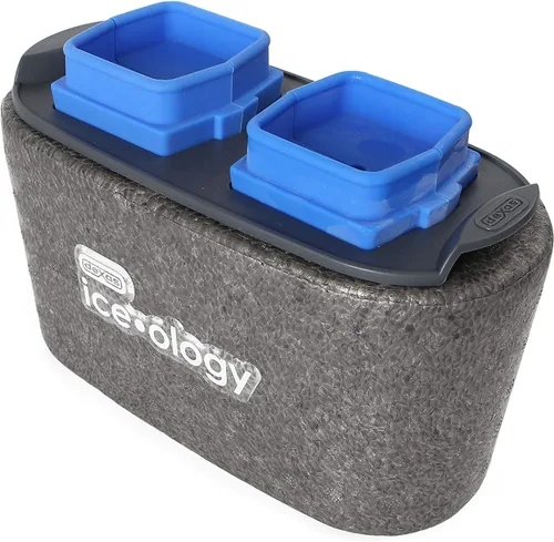 Miniatura 7 de Dexas ice•ology Molde de Hielo Transparente de Silicona para Hielo de Cóctel Artesanal, Bandeja de Cubos de 8