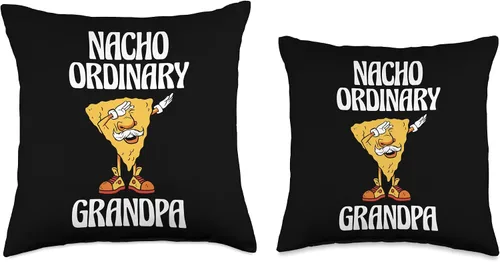 Miniatura 3 de Nacho Ordinary Grandpa Grandparents Day Grandpa Nacho Dad Joke Grandfather - Almohada de 18 x 18 pulgadas, multicolor