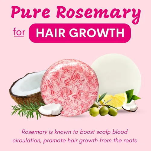 Miniatura 2 de Set de Barras de Champú y Acondicionador de Romero Muun 3 - Jabones de Crecimiento de Cabello Sólidos Naturales para Mujeres con Cabello Lacio