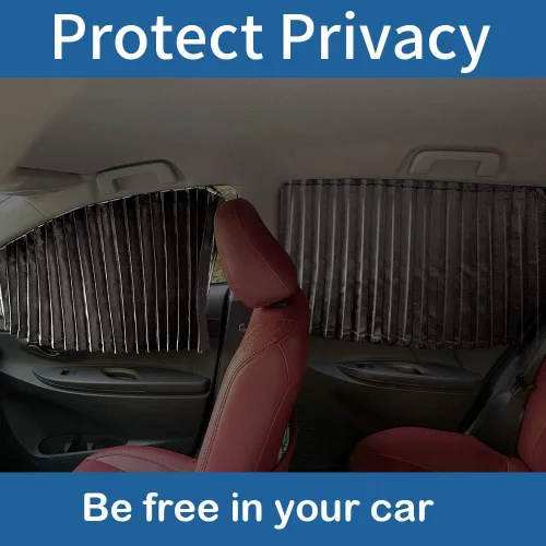 Miniatura 6 de Ovege Parasol para Ventana de Coche - Cortina Parasol para Ventana Lateral, Plisada Sedosa Protección UV Privacidad, Bebé Succión Magnética