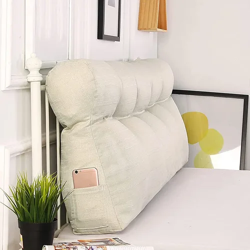 Miniatura 9 de Almohada lumbar rectangular perfecta, almohada grande para cabecero, soporte de posicionamiento de cama, cojín de cabecera de lectura para cama